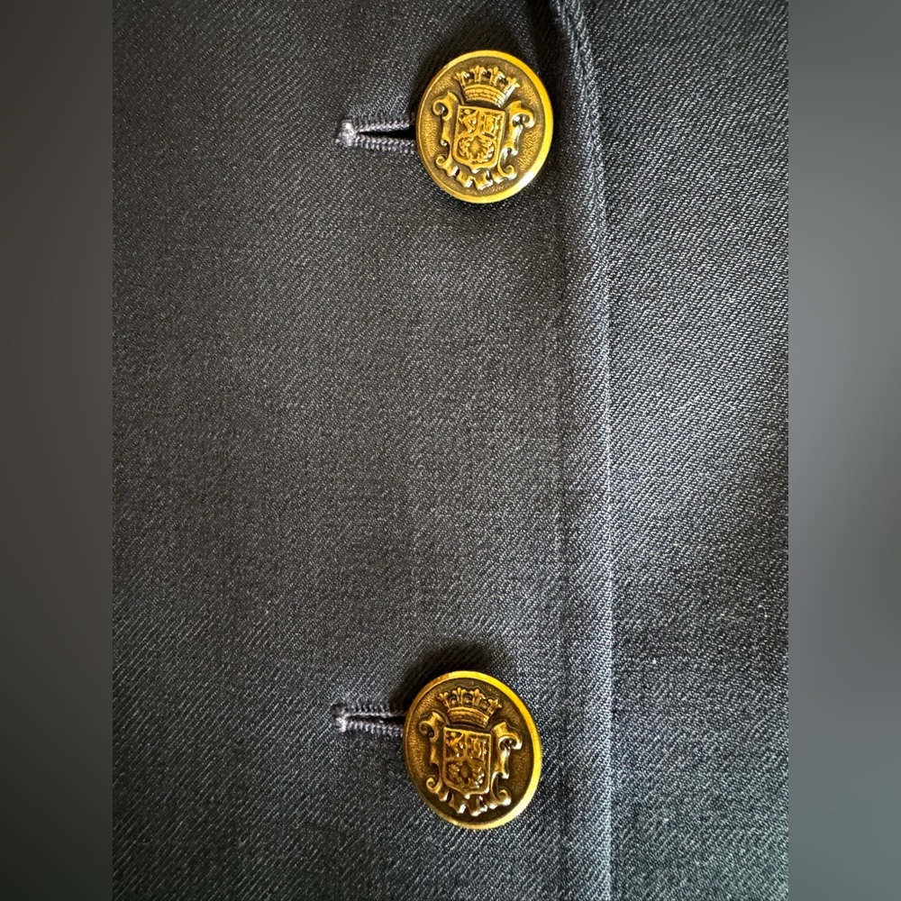 Talbots Navy Wool Lined Two-Button Blazer Suit Ja… - image 5